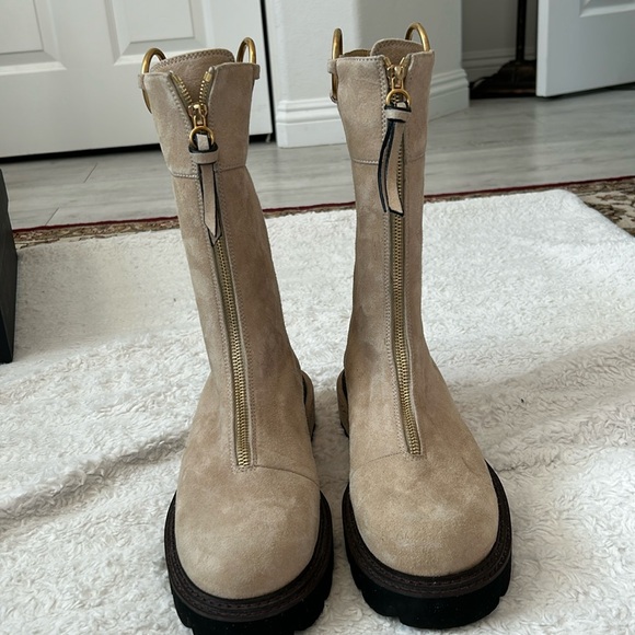 NWOT. FRAME Le Filmore Suede Boots in Cream size 37 (US 7) - Picture 3 of 6